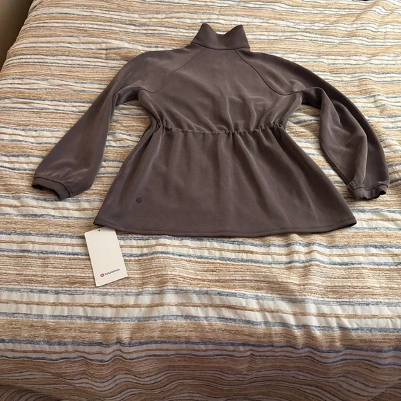 Lululemon ESPRESSO* SOFTSTREME cinchable waist full zip jacket - Picture 11 of 12